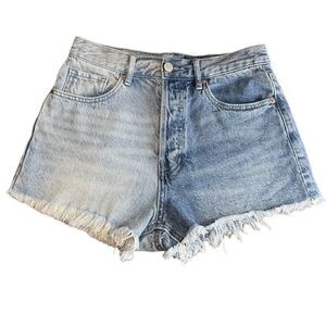 PacSun vintage high rise two tone denim jean shorts size 26